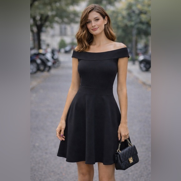 ✨ Giambattista Valli Black Fit & Flare Skirt – Made in Italy IT42